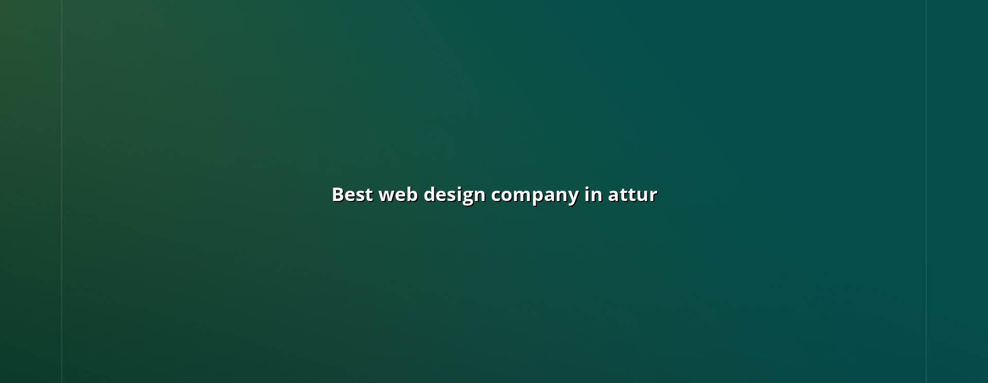 Best web design company in Attur — WebGLITS