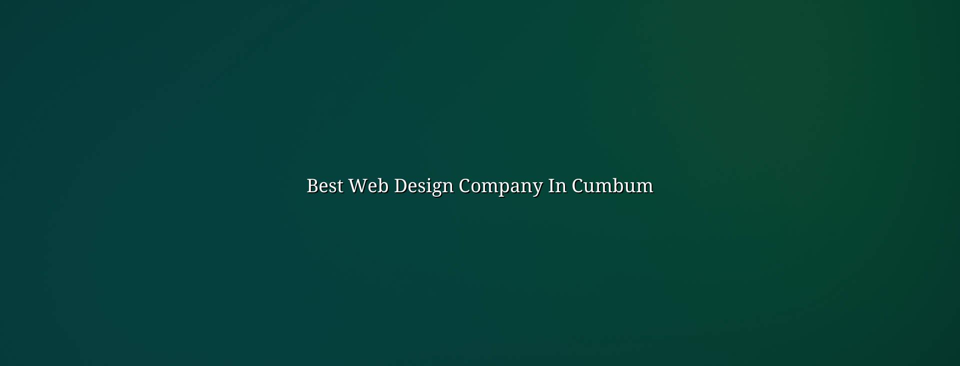 Best web design company in Cumbum — WebGLITS