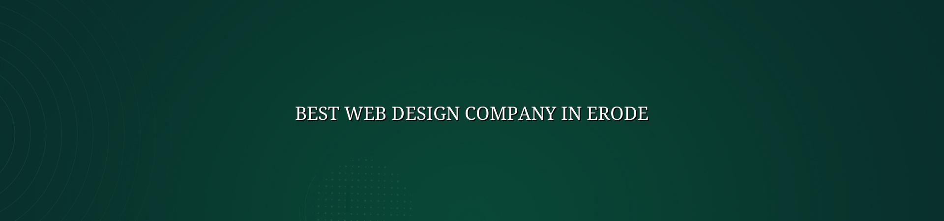 Best web design company in Erode — WebGLITS