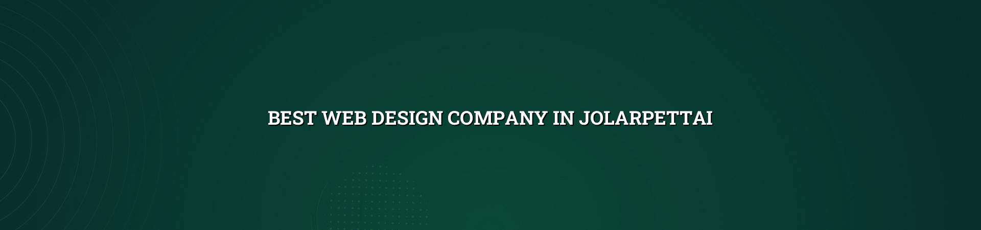 Best Web Design Company in Jolarpettai — WebGLITS