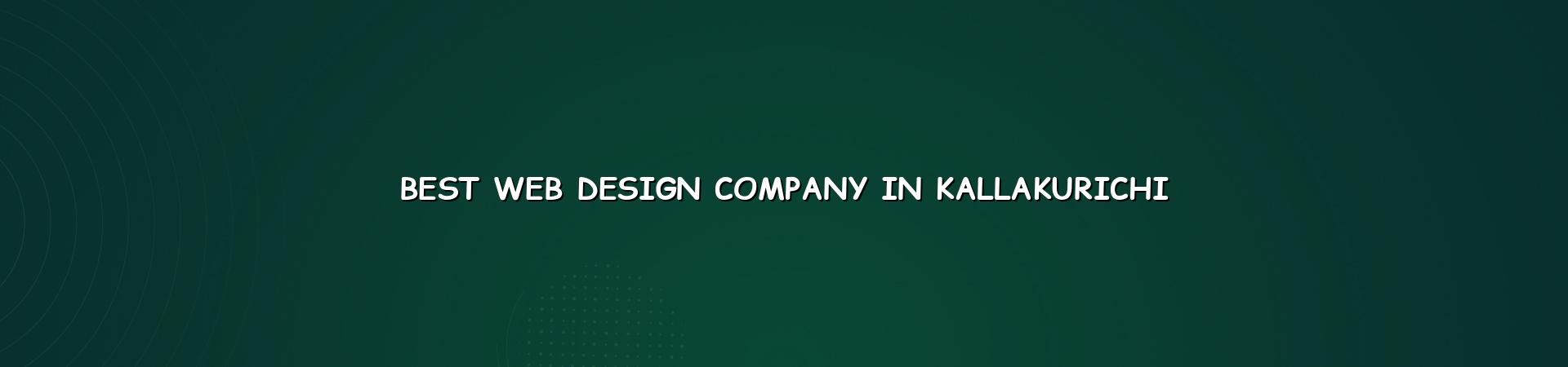 Best web design company in Kallakurichi — WebGLITS