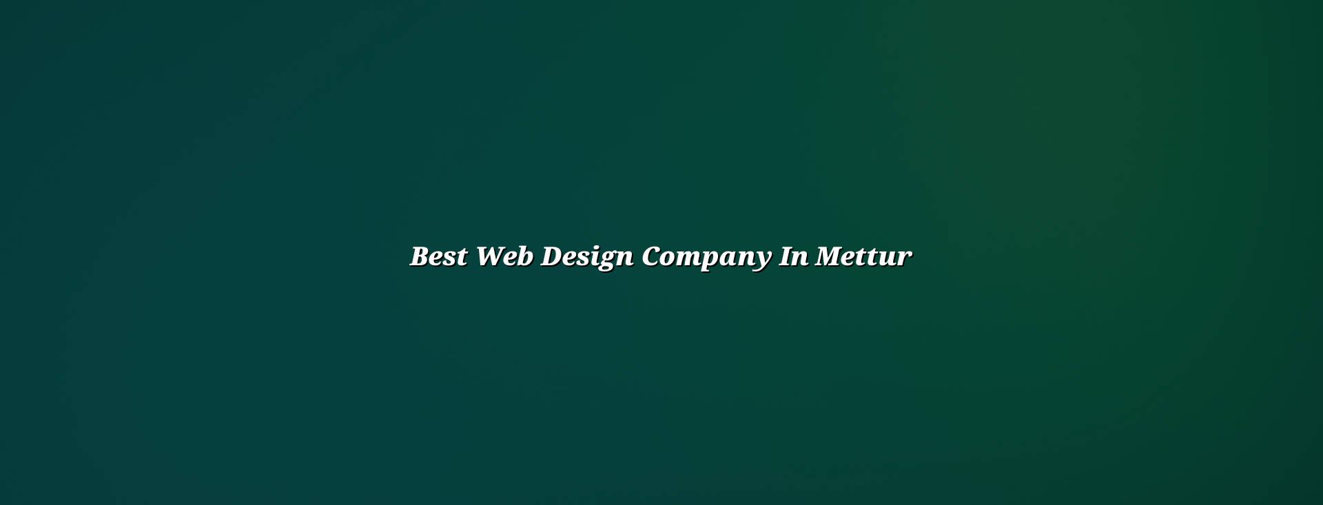 Best web design company in Mettur — WebGLITS