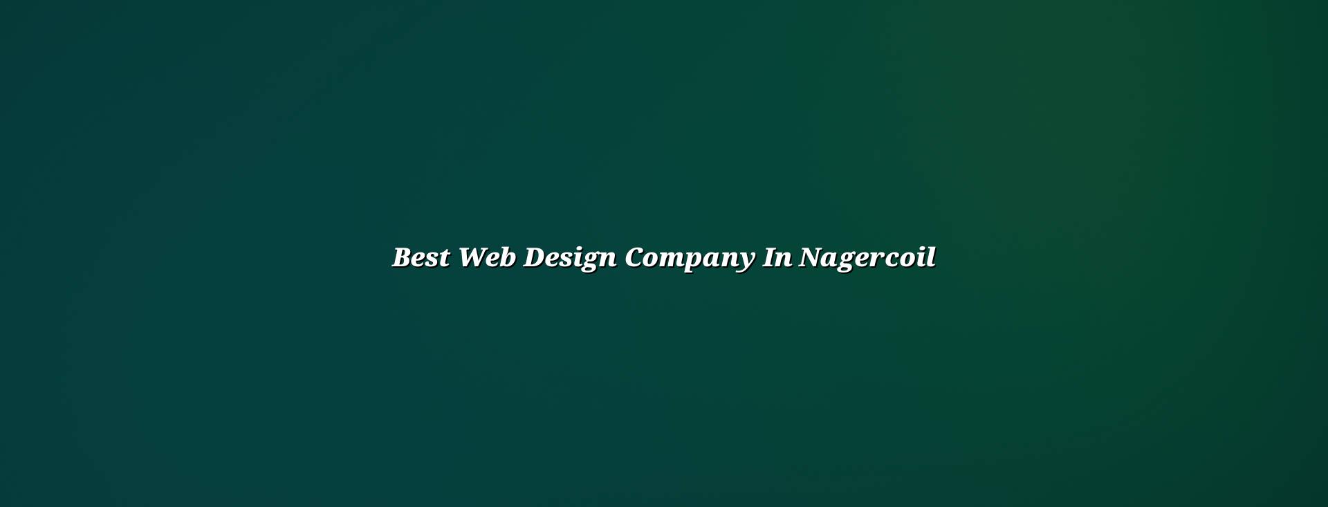 Best web design company in Nagercoil — WebGLITS