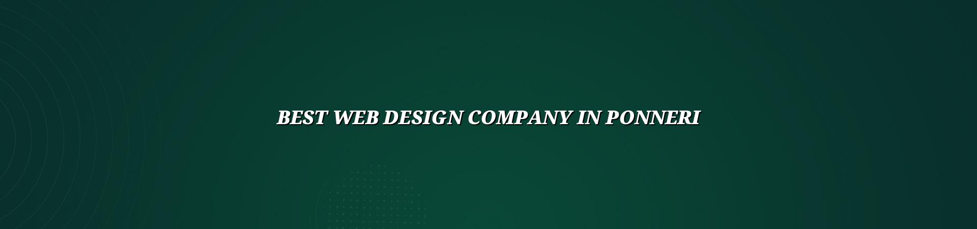 Best web design company in Ponneri — WebGLITS
