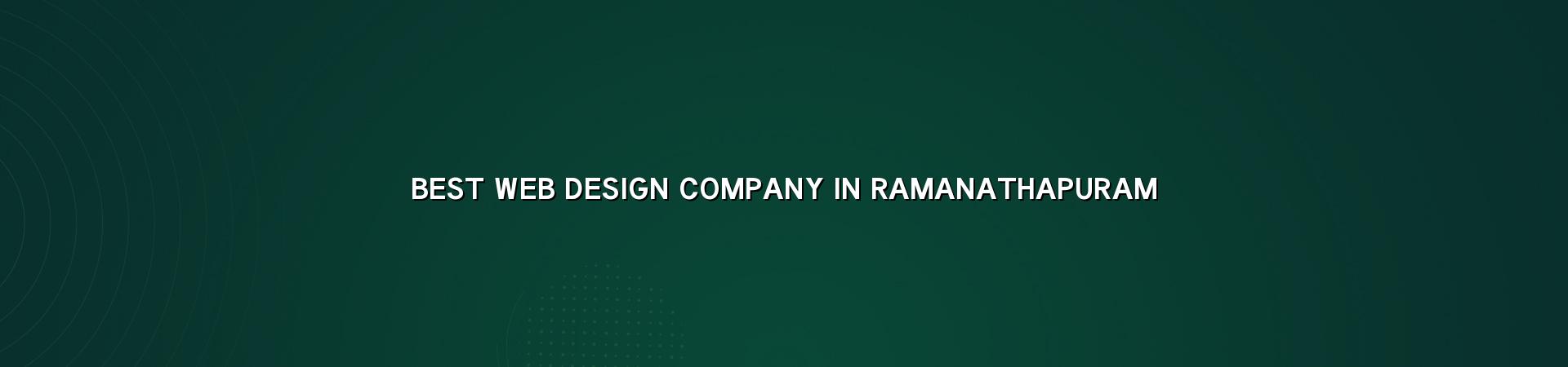 Best web design company in Ramanathapuram — WebGLITS