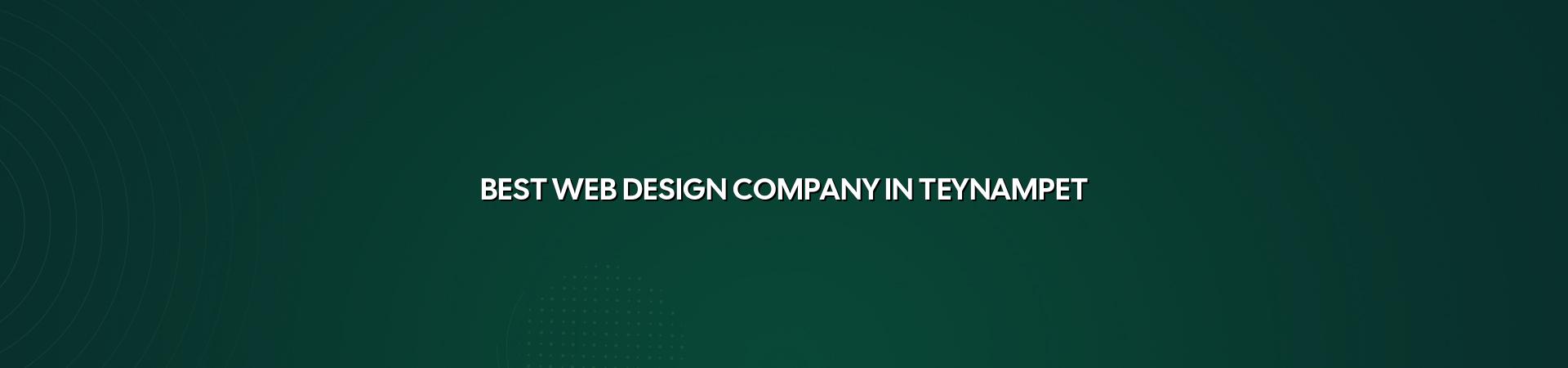 Best web design company in Teynampet — WebGLITS