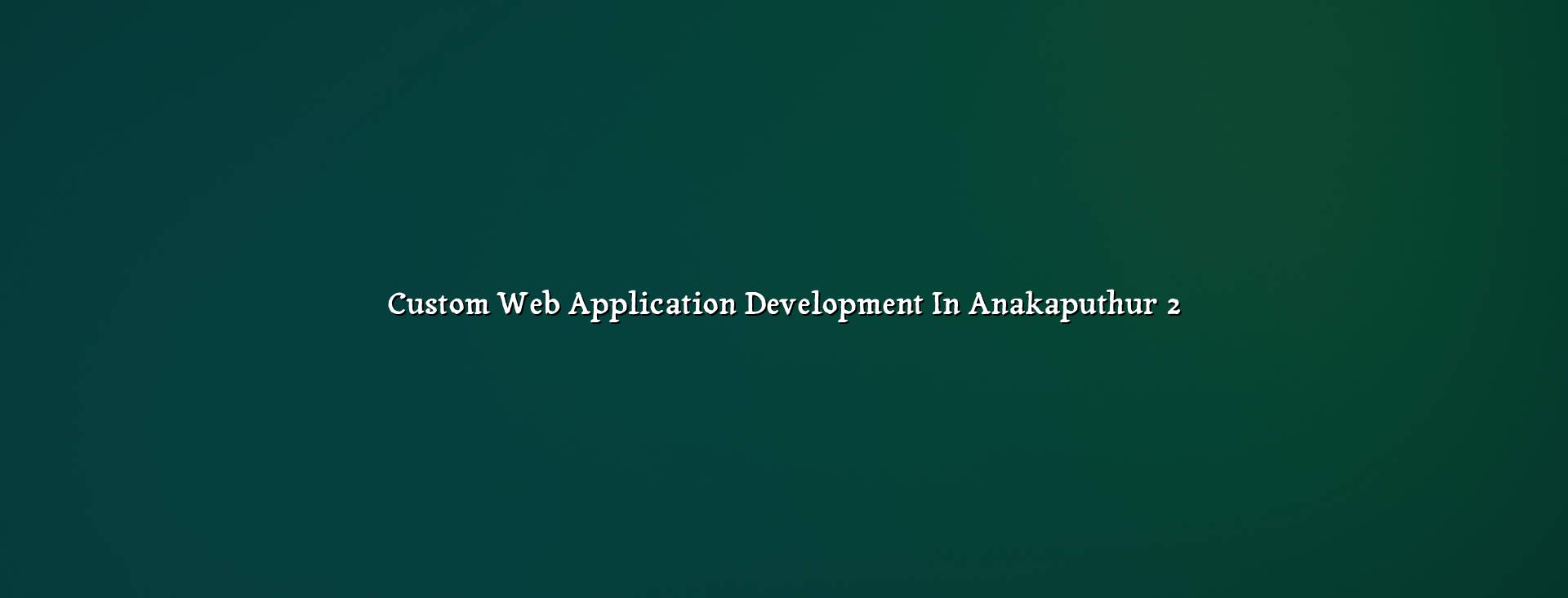 Planning custom web application development in Anakaputhur