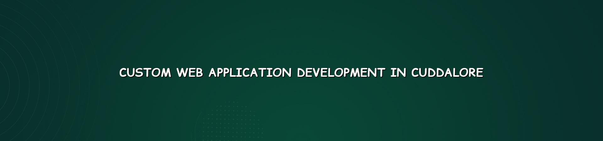 Custom web application development in Cuddalore — WebGLITS