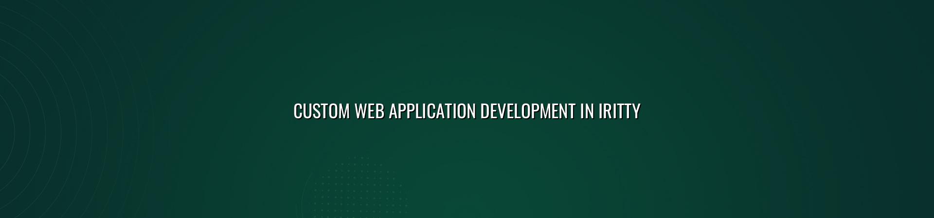 Custom web application development in Iritty — WebGLITS