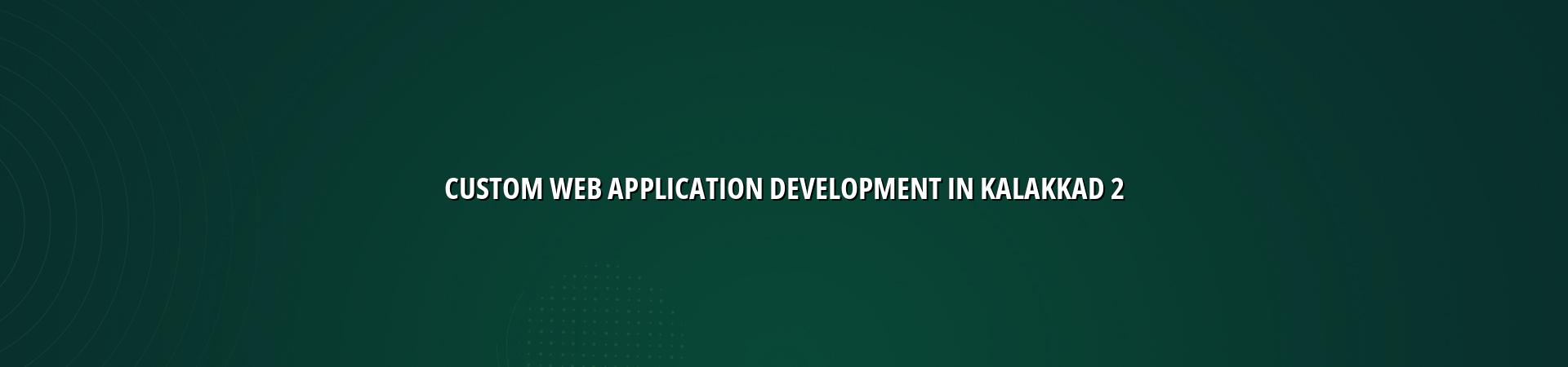 Custom web application development in Kalakkad process and checklist