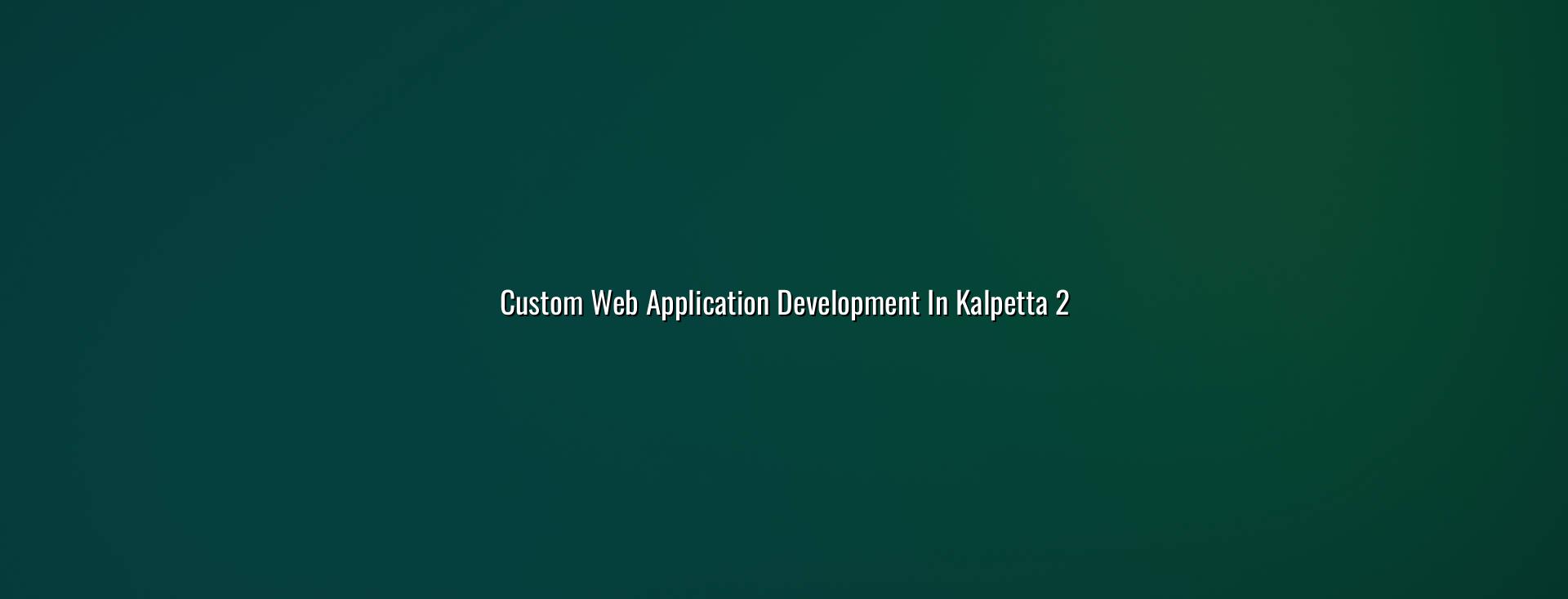 Custom web application development process for Kalpetta businesses
