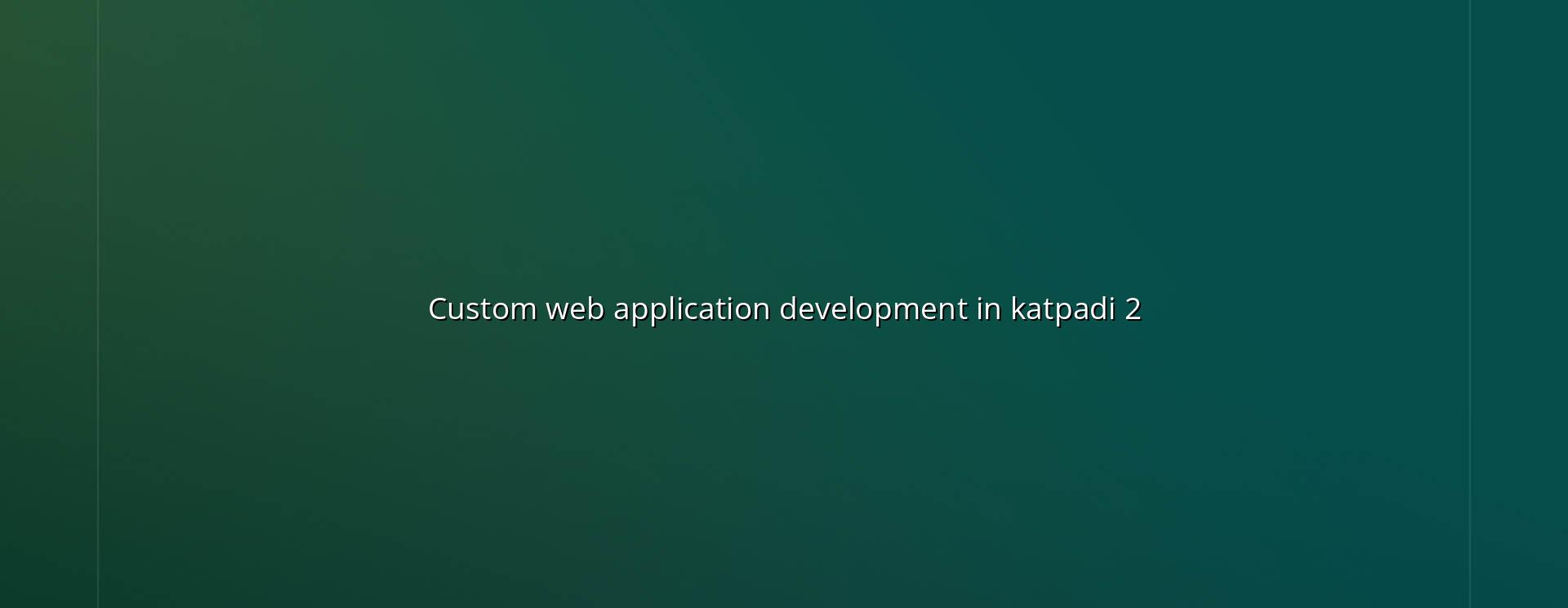 Custom web application development planning for Katpadi businesses