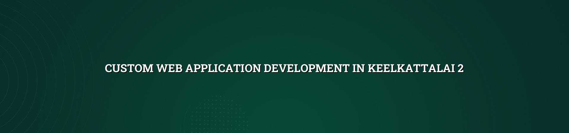 Custom web application development workflow for Keelkattalai businesses