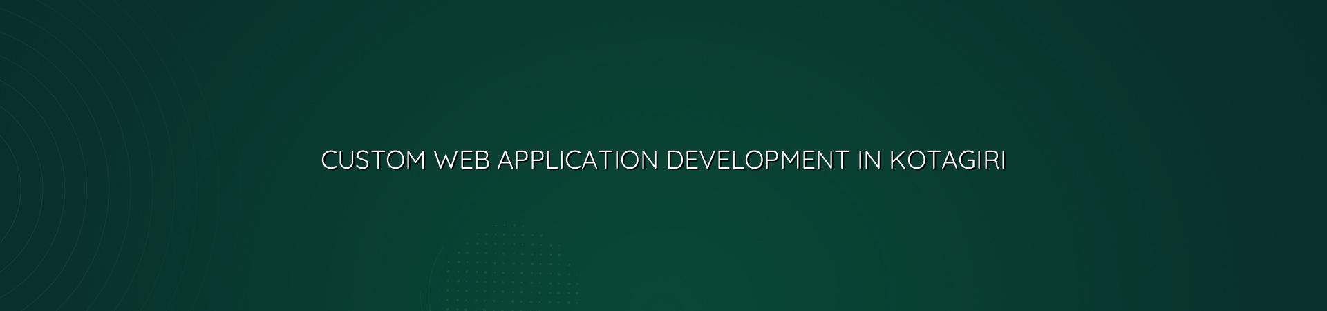 Custom web application development in Kotagiri — WebGLITS