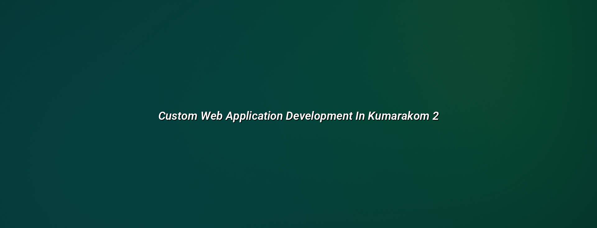 Custom web app planning and dashboard ideas for Kumarakom businesses