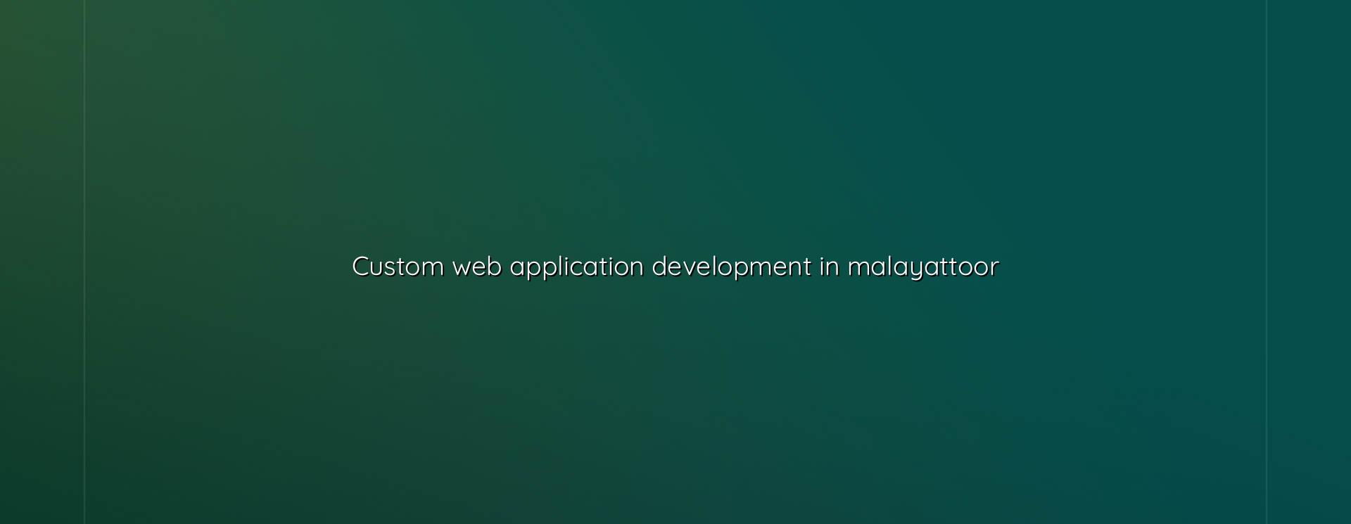 Custom web application development in Malayattoor — WebGLITS