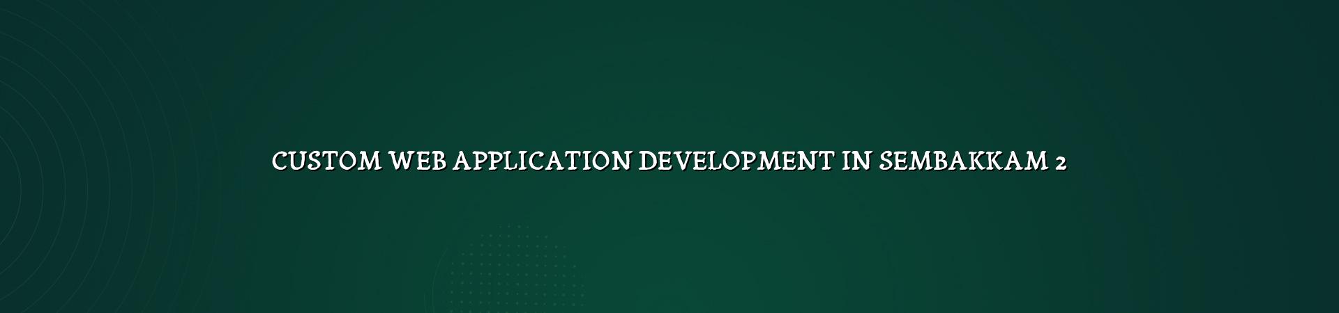 Custom web application planning and development checklist for Sembakkam businesses