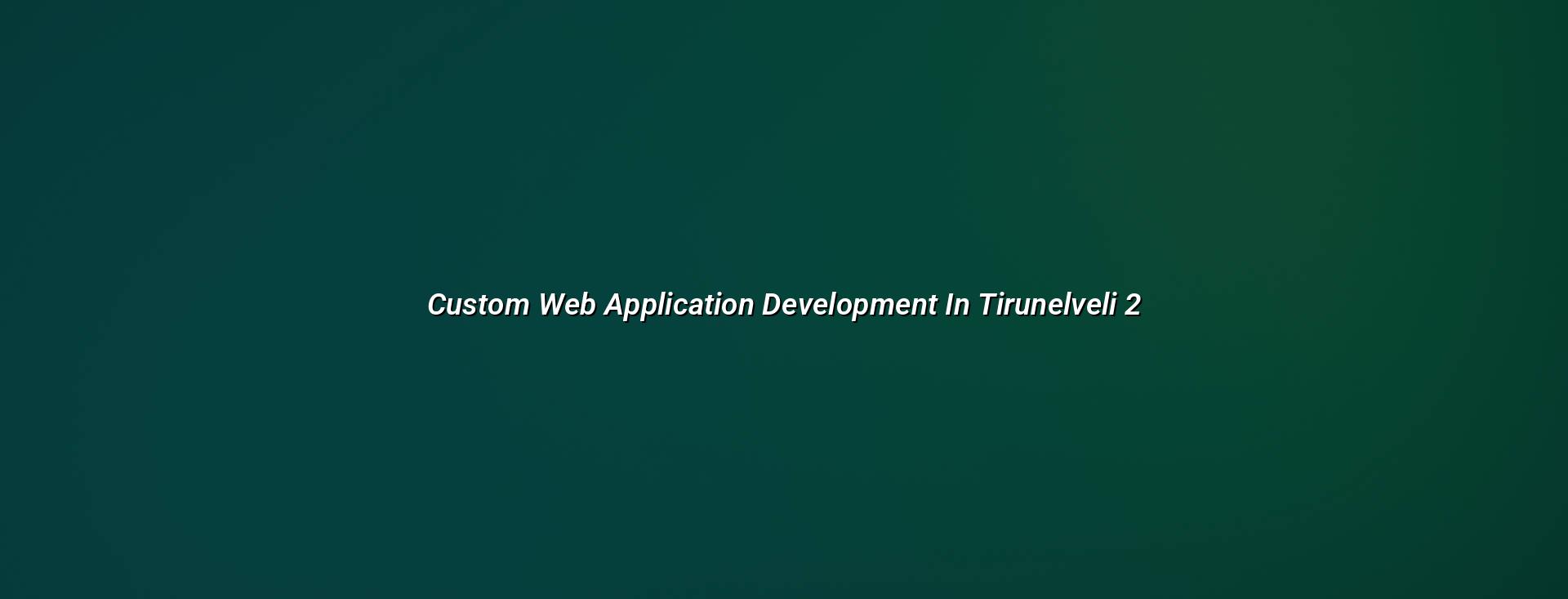 Web application planning and checklist for Tirunelveli businesses