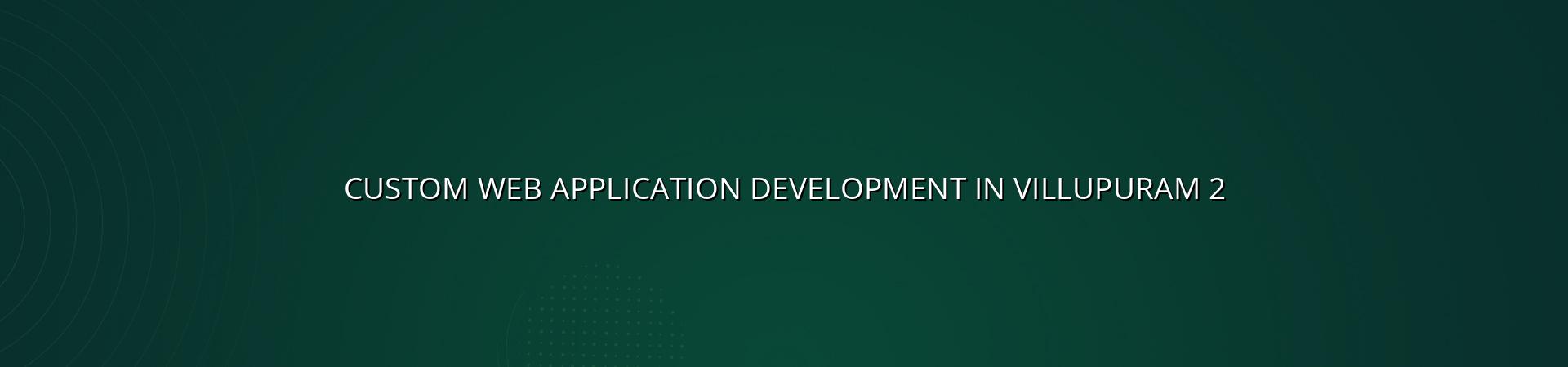 Custom web application planning and workflow setup for Villupuram