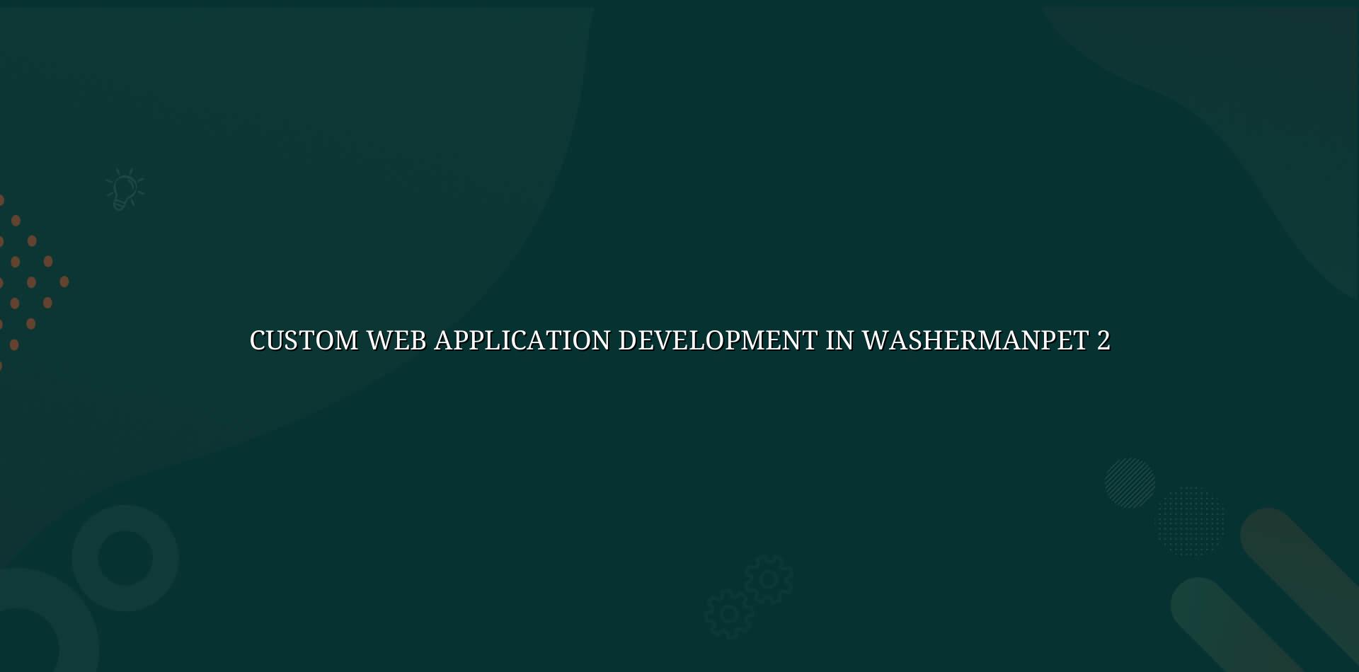 Custom web application planning for Washermanpet businesses