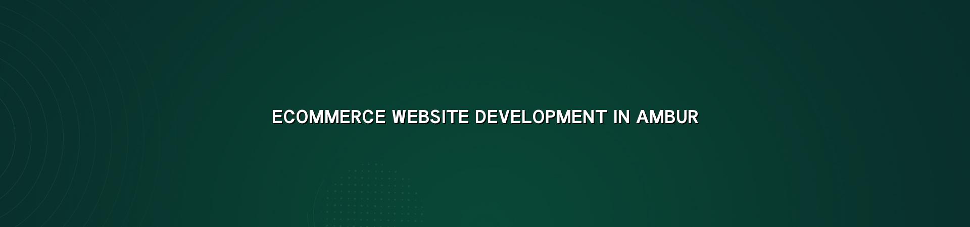Ecommerce Website Development in Ambur — WebGLITS