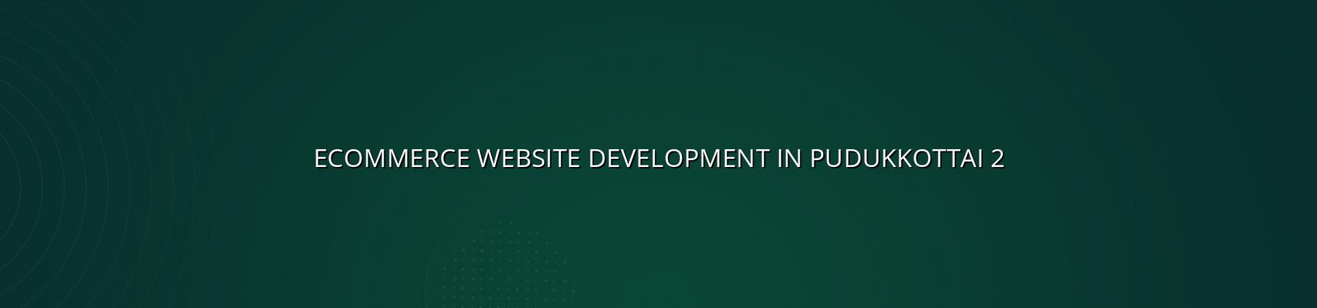 Ecommerce website planning and store features for Pudukkottai businesses