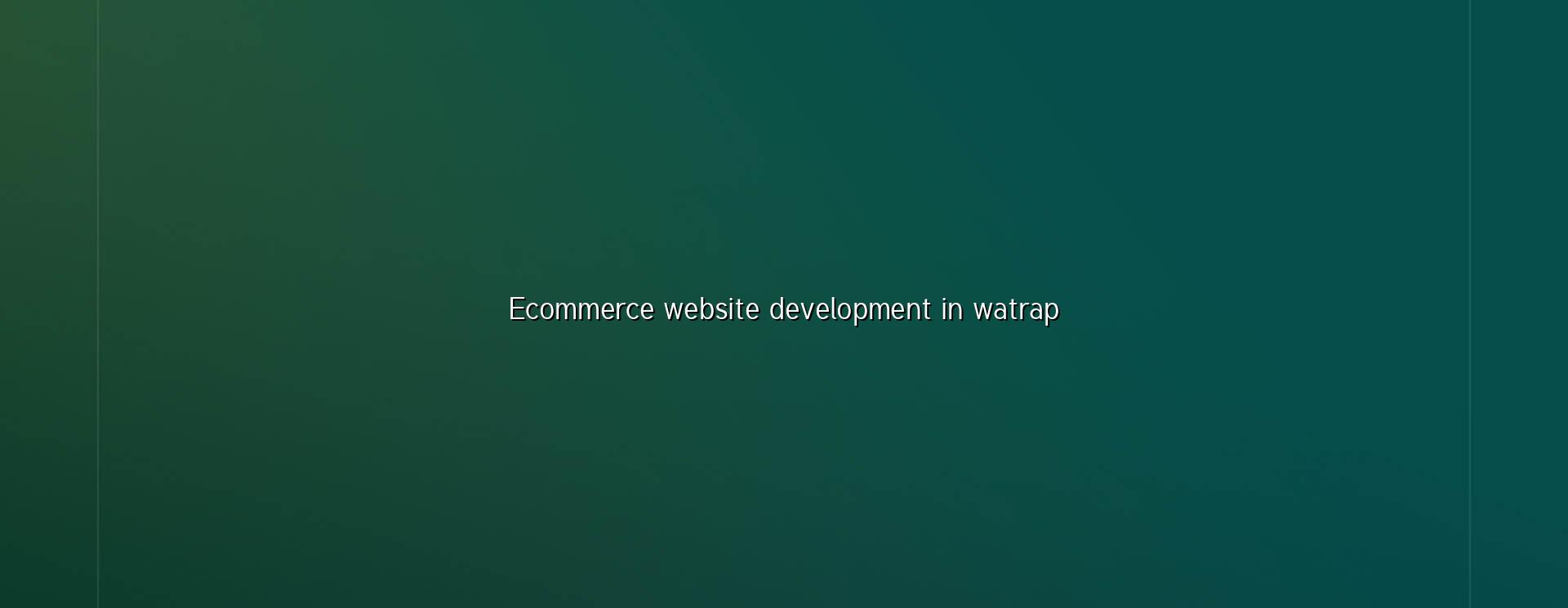 Ecommerce website development in Watrap — WebGLITS