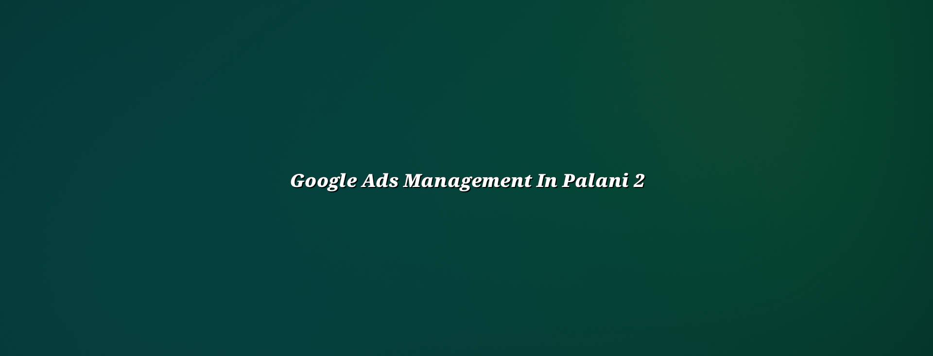 Google Ads checklist for Palani businesses