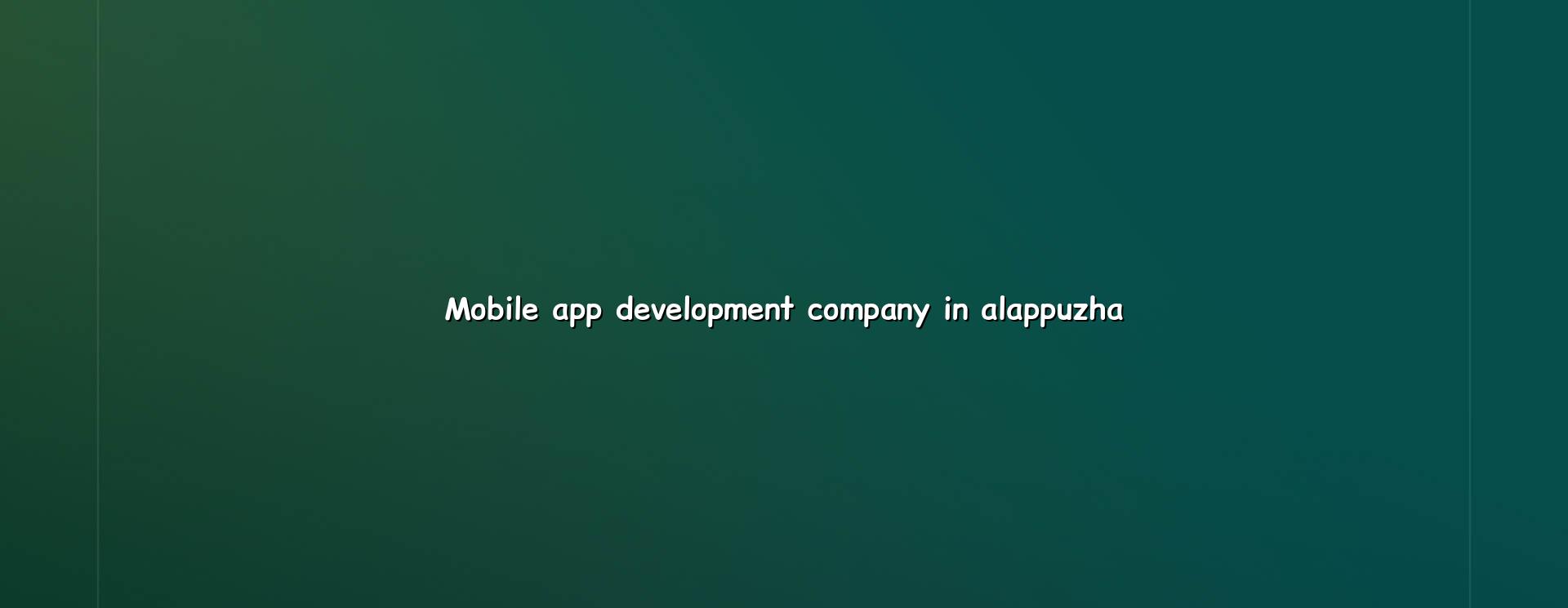 Mobile app development company in Alappuzha — WebGLITS