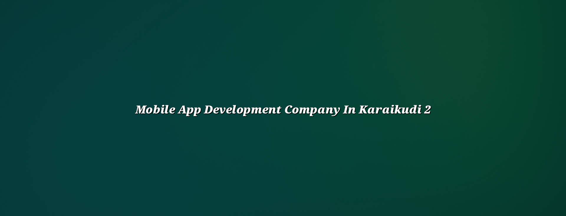 App development planning for Karaikudi businesses