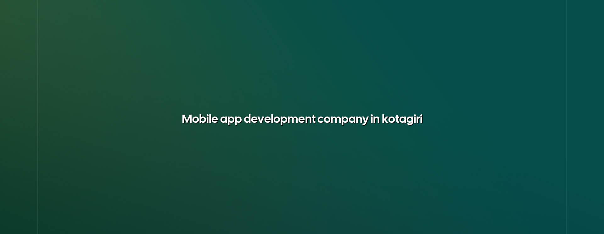 Mobile app development company in Kotagiri — WebGLITS