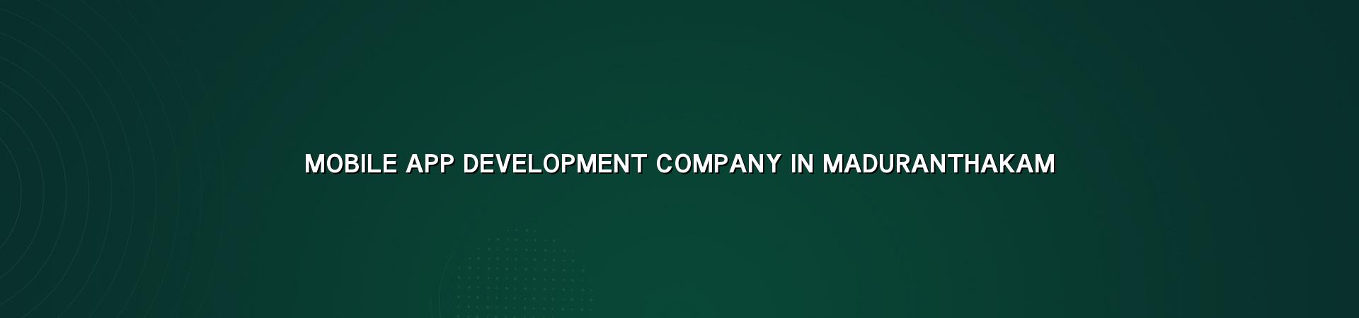 Mobile app development company in Maduranthakam in Nagercoil — WebGLITS
