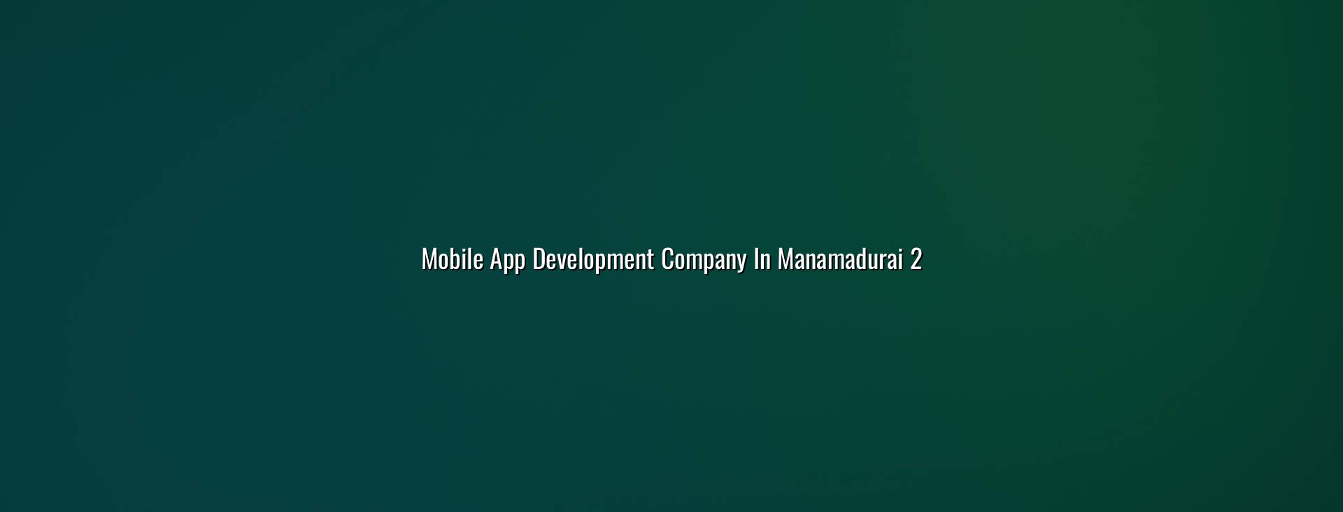 App planning for Manamadurai businesses