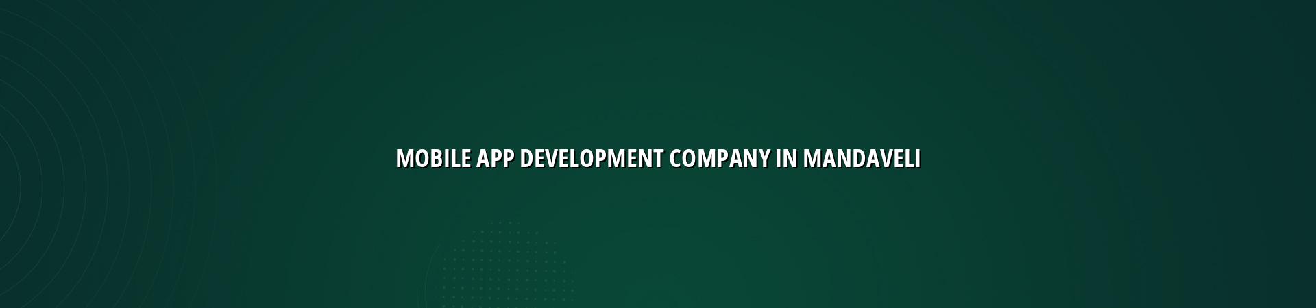 Mobile app development company in Mandaveli — WebGLITS