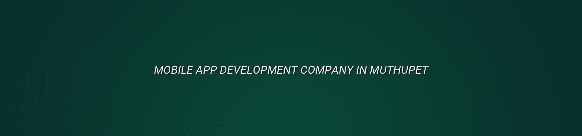 Mobile app development company in Muthupet — WebGLITS