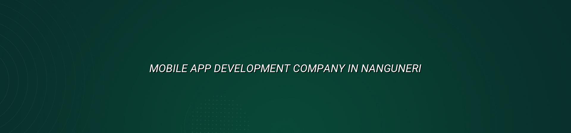 Mobile App Development Company in Nanguneri — WebGLITS