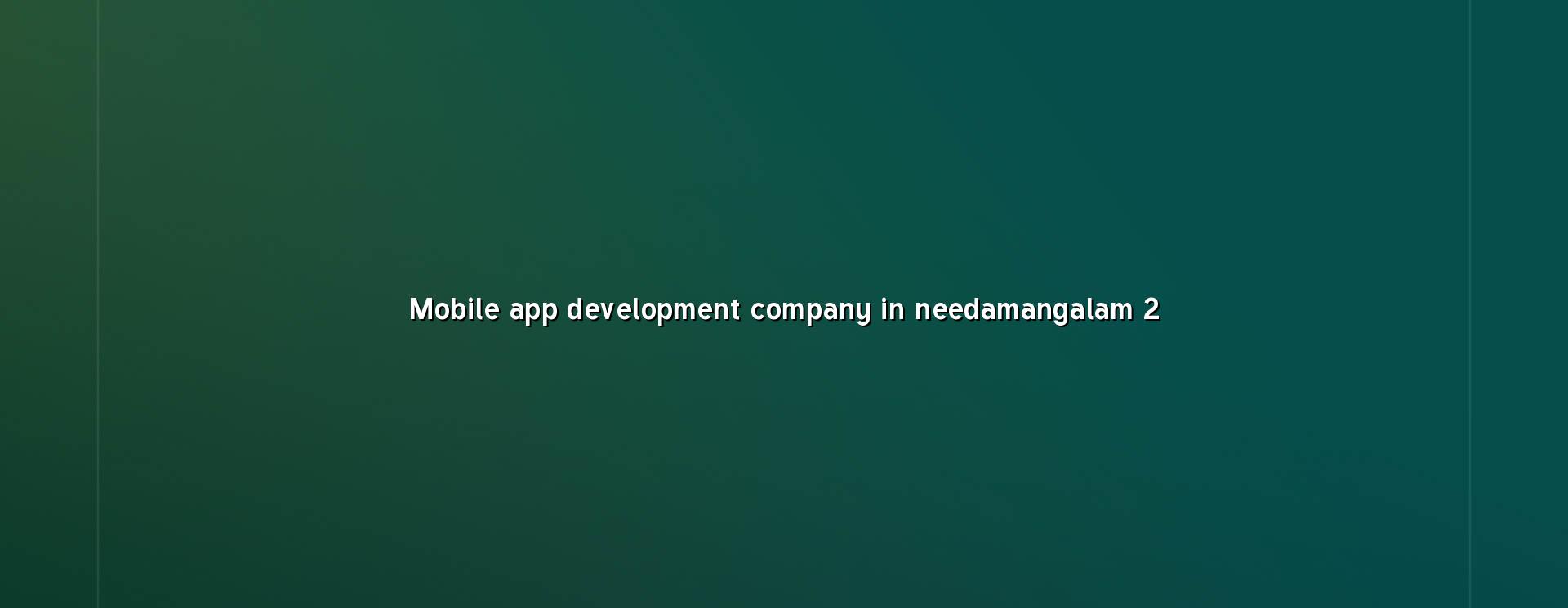 Needamangalam mobile app planning and development by WebGLITS
