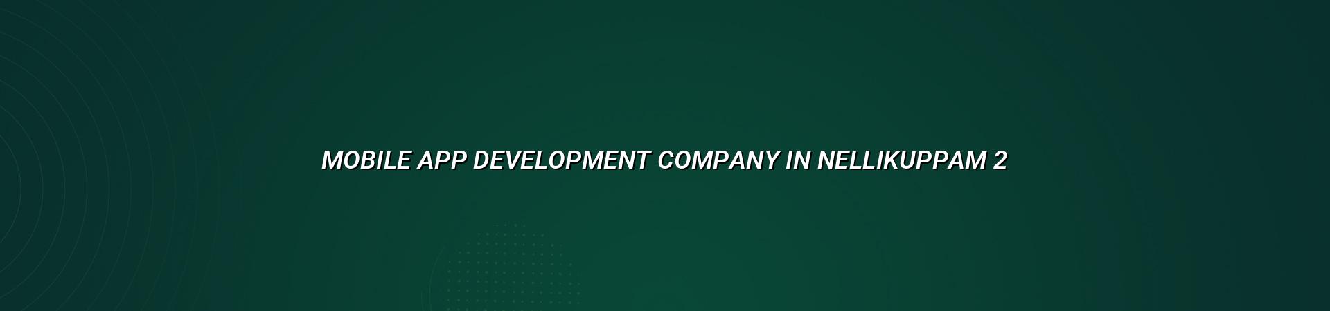 Mobile app planning for Nellikuppam businesses