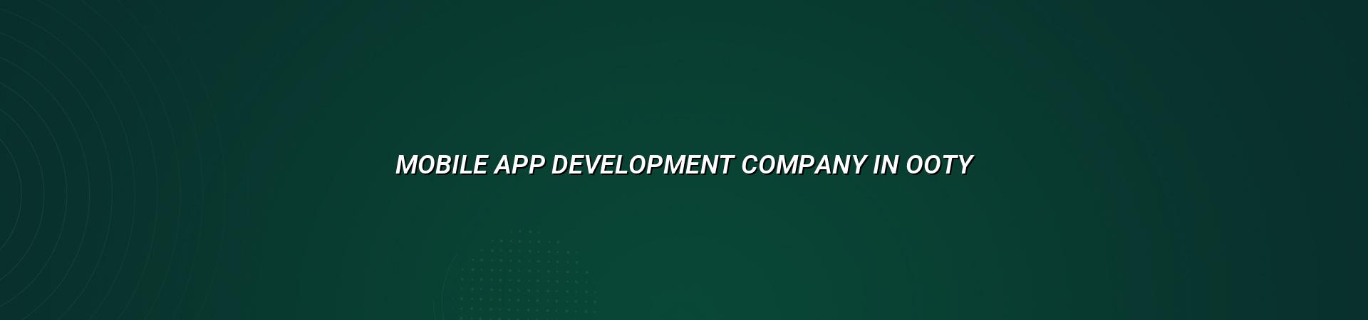 Mobile app development company in Ooty — WebGLITS