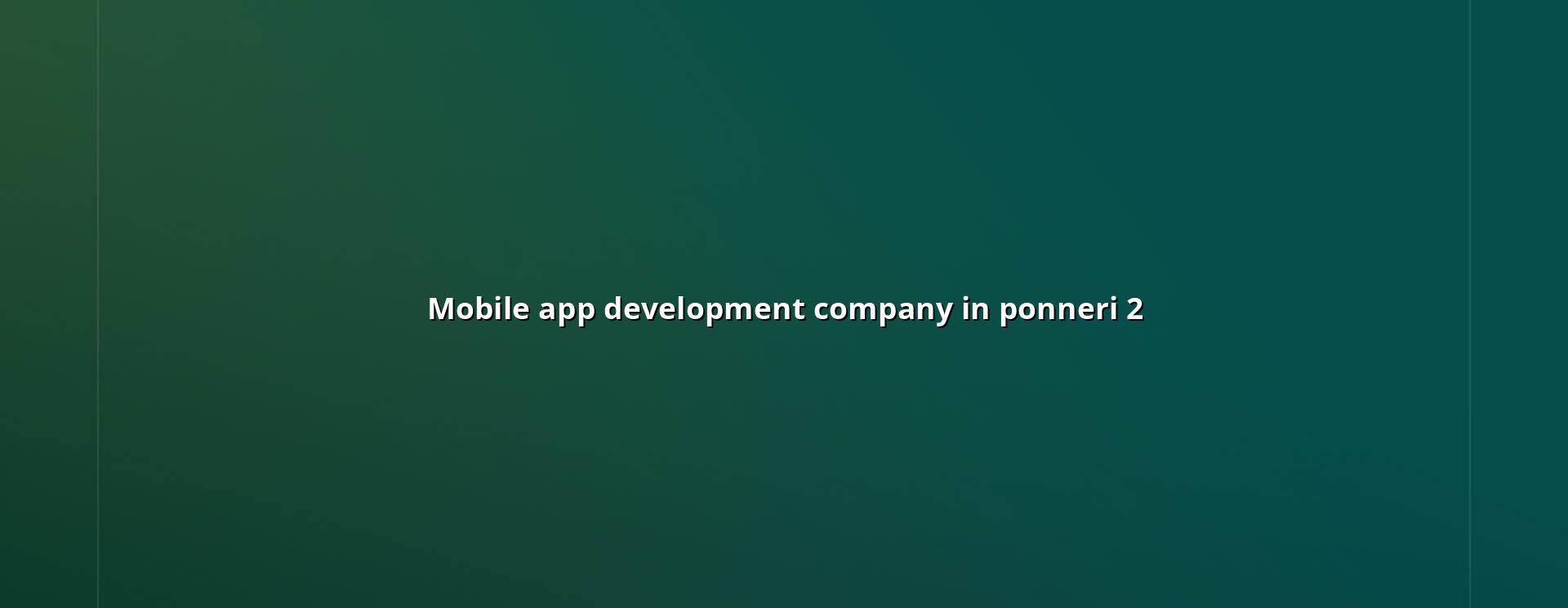 App planning for Ponneri businesses