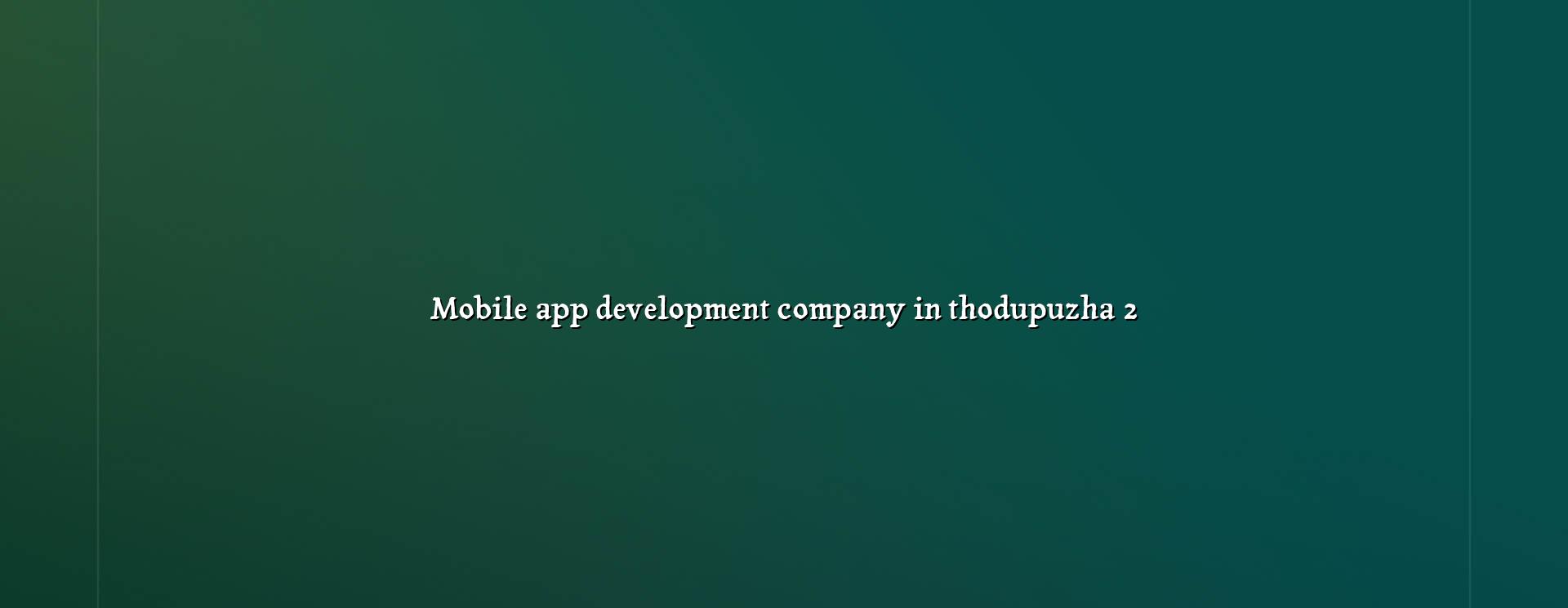 App planning and design for Thodupuzha businesses