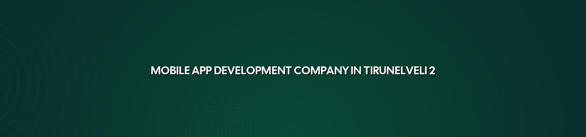 Mobile app planning and development for Tirunelveli businesses