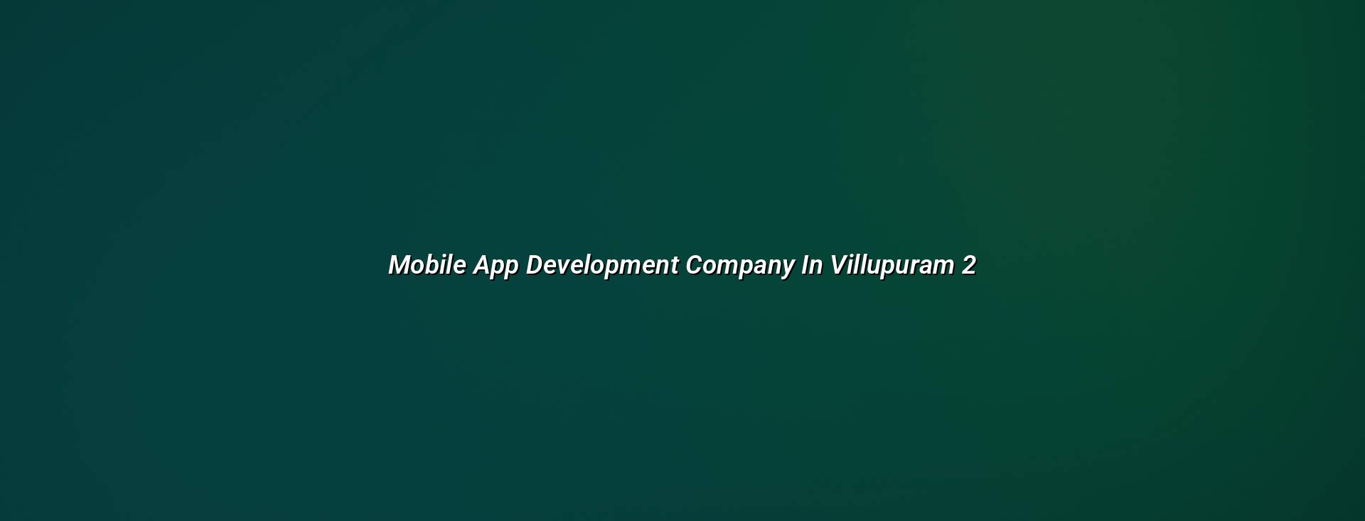 Mobile app planning for Villupuram business owners