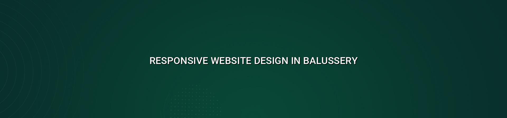 Responsive website design in Balussery — WebGLITS