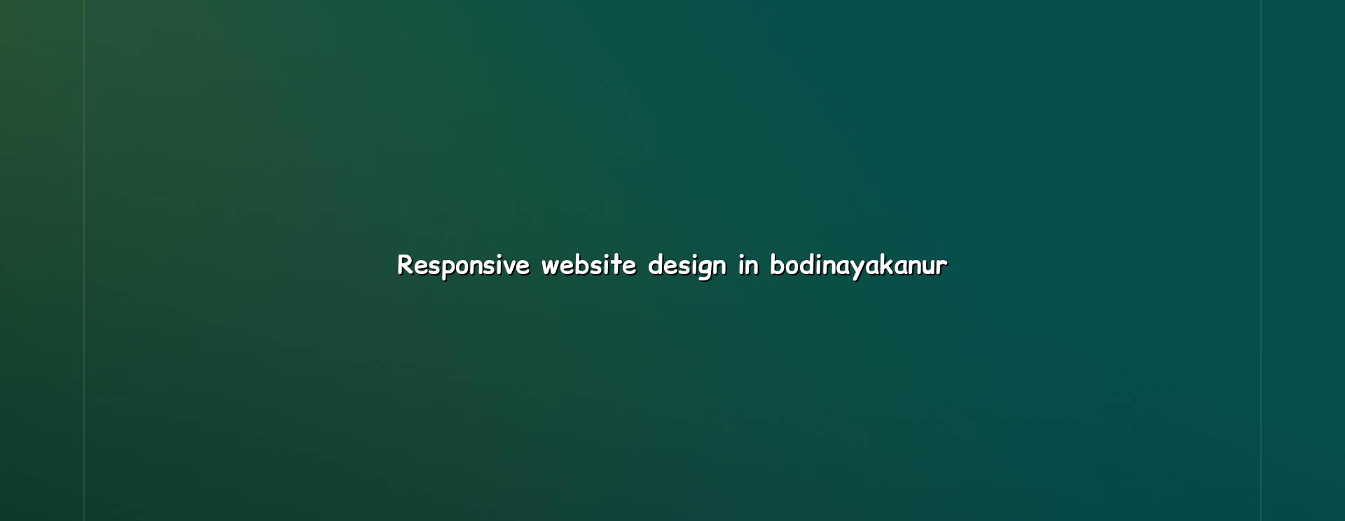 Responsive website design in Bodinayakanur — WebGLITS