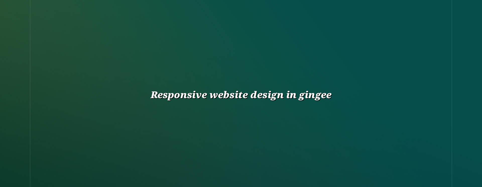 Responsive website design in Gingee by WebGLITS