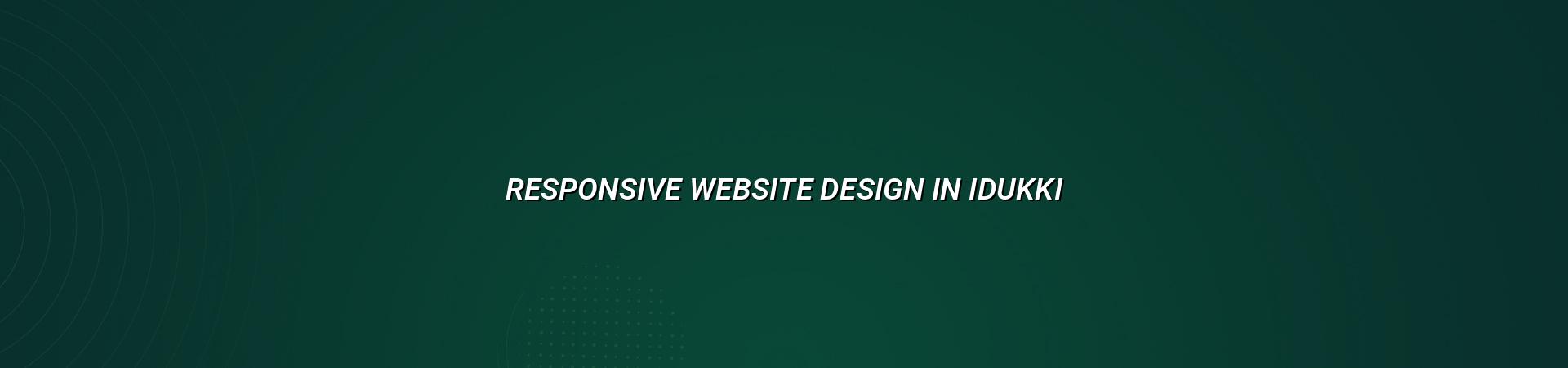 Responsive website design in Idukki — WebGLITS