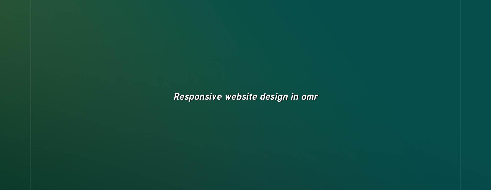Responsive Website Design in OMR — WebGLITS