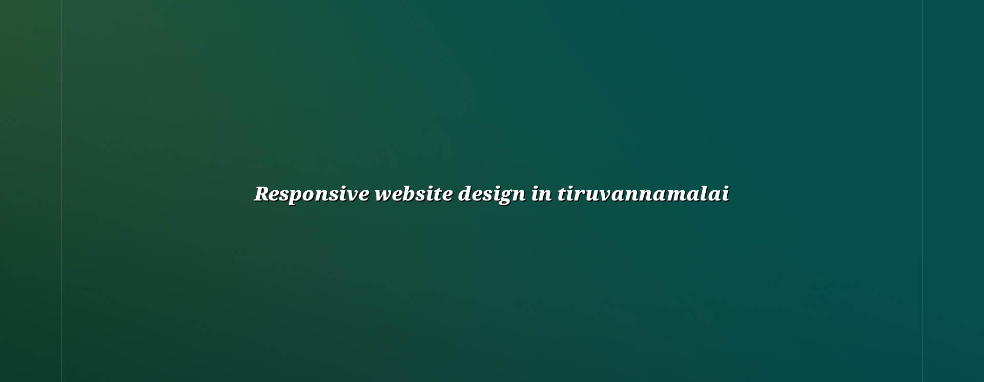 Responsive website design in Tiruvannamalai — WebGLITS
