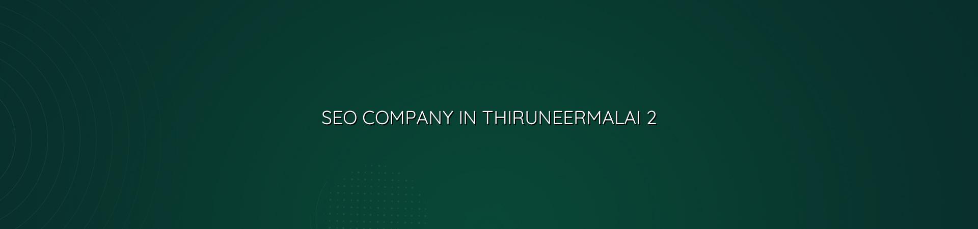 SEO checklist for Thiruneermalai businesses